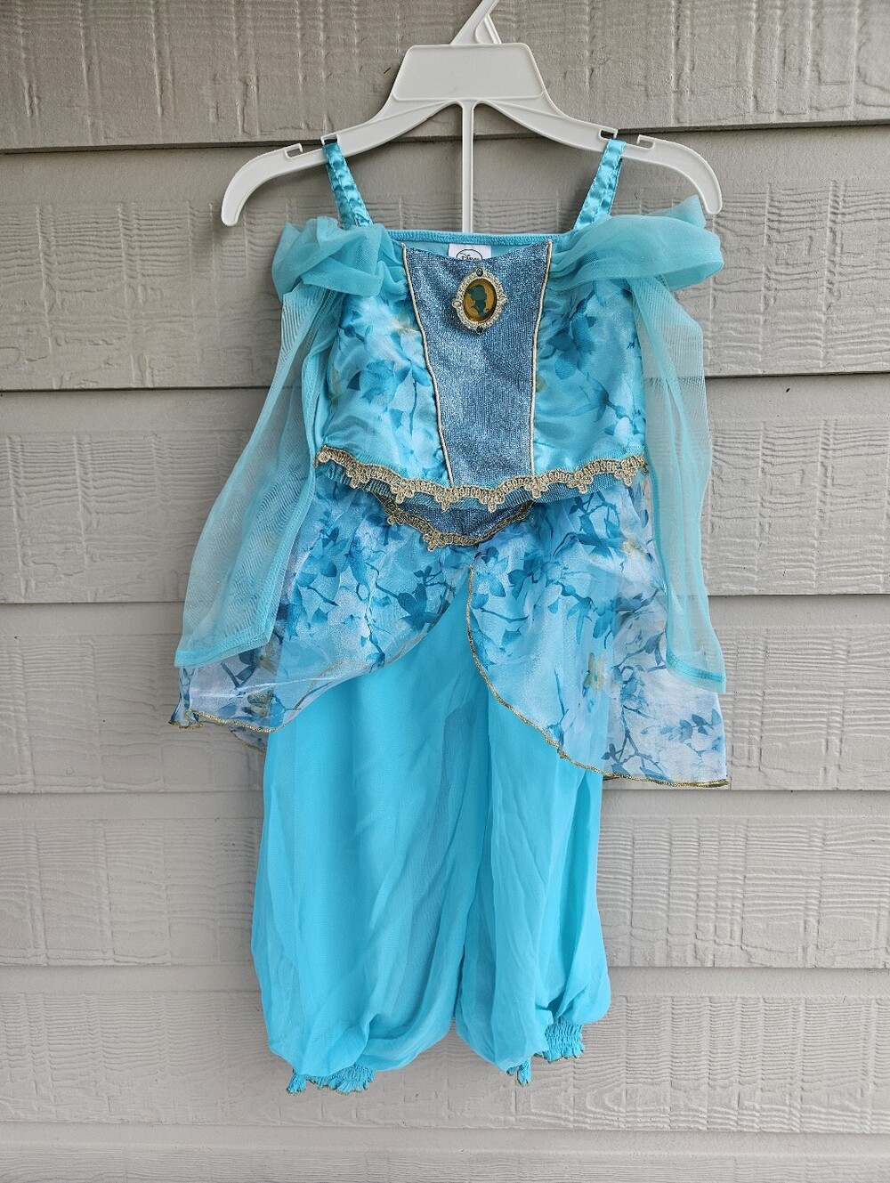 Disney Store Aladdin Jasmine Toddler Girl SZ 4 Blue Princess Costume Dress Up